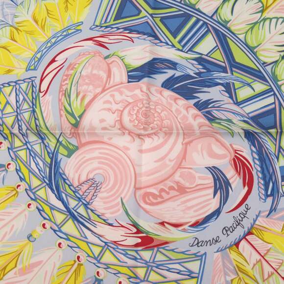 HERMES Pink Silk Scarf - Picture 4 of 5